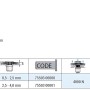 Abbildung von Goebel GO-NUT M3 Blindnietmuttern, Stahl verzinkt, technische Zeichnung.