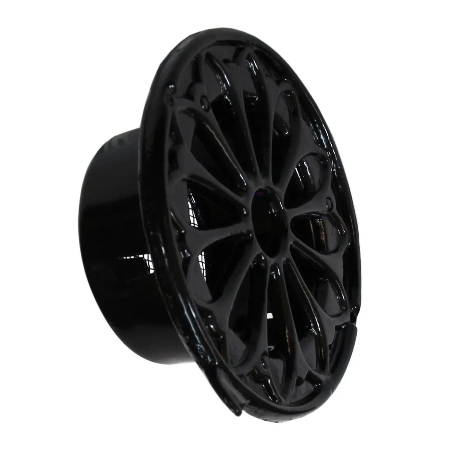 Häusler Lüftungsgitter LG-125 LMA S Rund Alu Schwarz DIN 125 Zuluft Abluftgitter