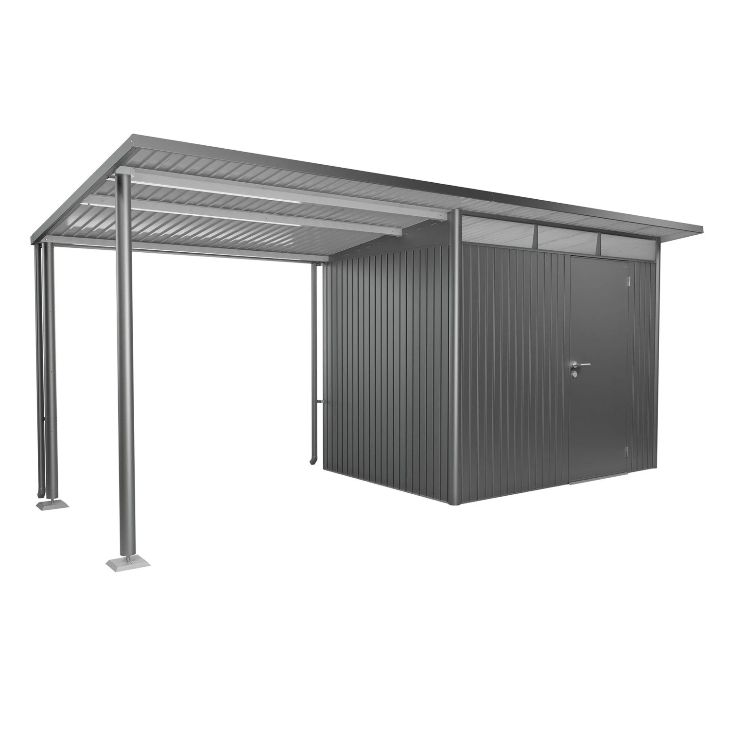 Biohort Seitendach für Gerätehaus AvantGarde A2, A6 Gr. L Quarzgrau-Metallic