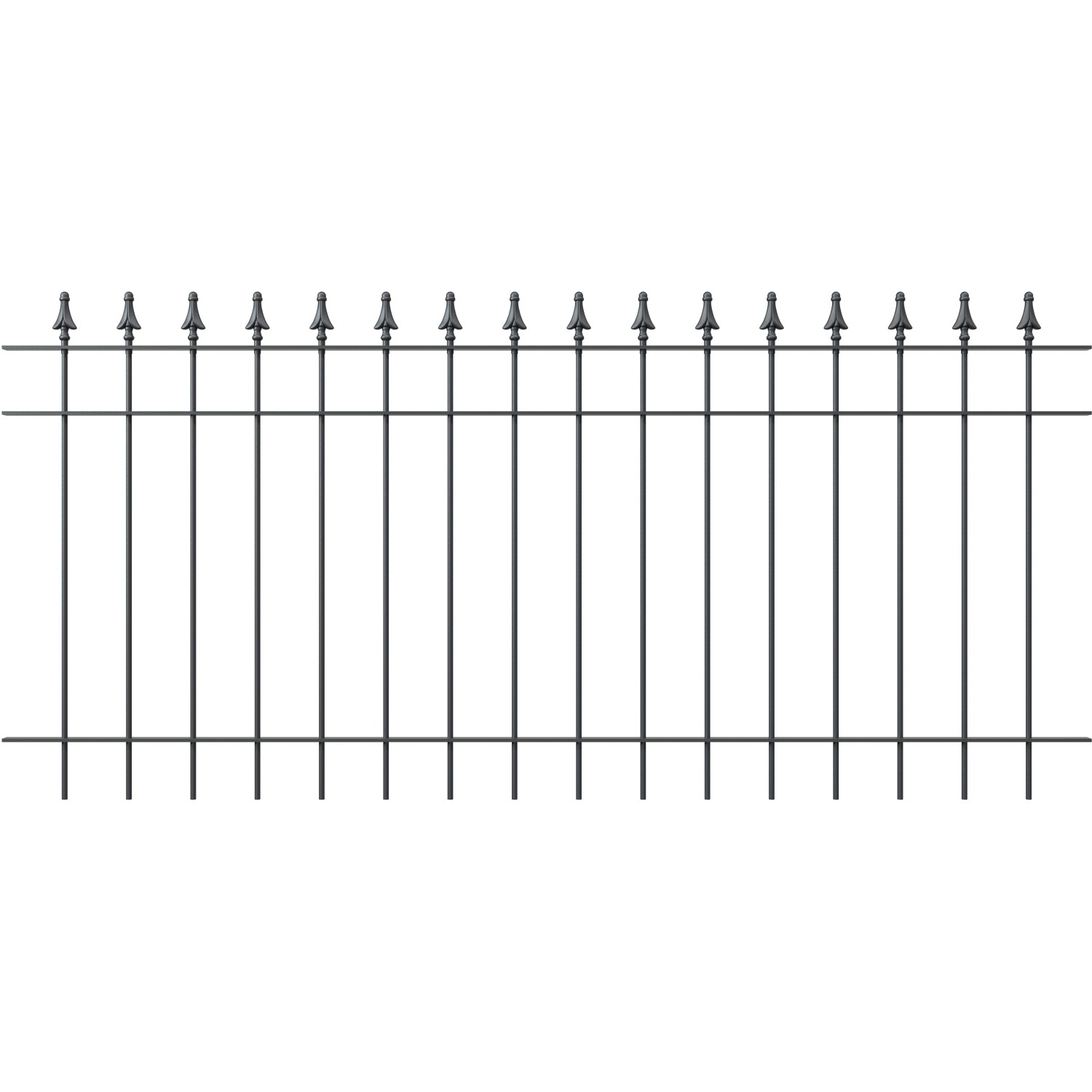 Eleo Zaun Pino Pulverbeschichtet DB703 192,5 cm günstig online kaufen