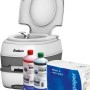 Enders Campingtoiletten Starter-Set WC Deluxe Green mit Toilette, Reiniger und Papier.