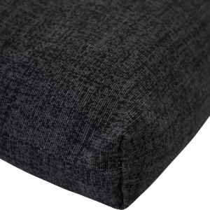 Detailaufnahme: Anthrazitfarbenes Siena Garden Banksitzkissen Comfort, 110x44x7 cm. Bequemes Kissen mit Struktur.