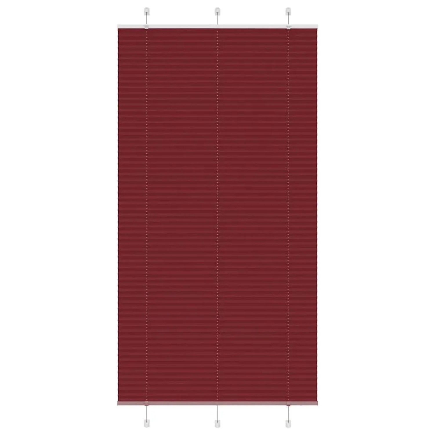 vidaXL Plissee Bordeauxrot 110x200 cm Stoffbreite 109,4 cm Polyester 401526 günstig online kaufen
