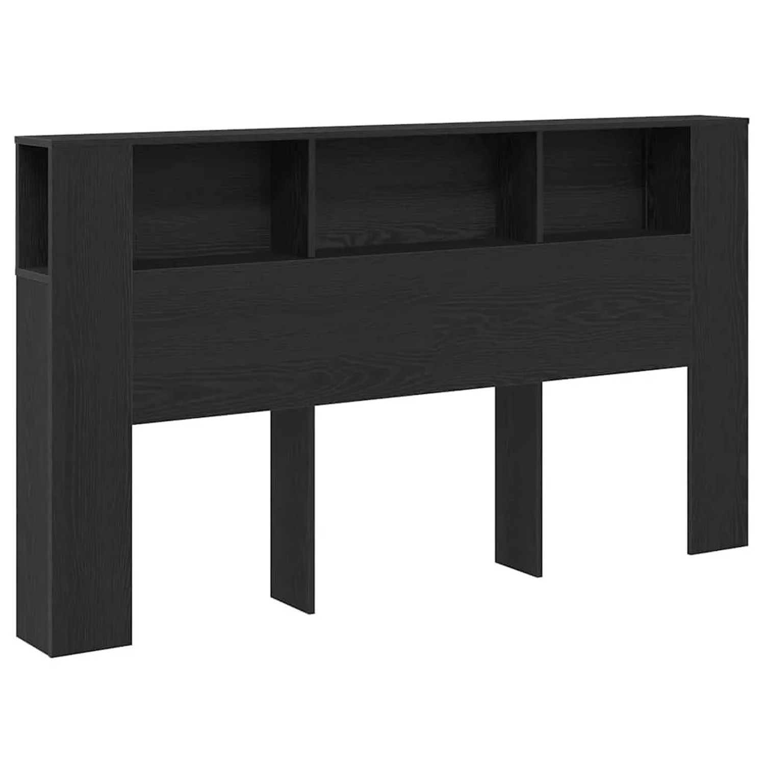 vidaXL Kopfteil Schrank Schwarz Eichen-Optik 180 x 18,5 x 102,5 cm 862089