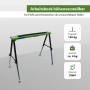 Klappbarer, höhenverstellbarer Arbeitsbock von TRUTZHOLM aus Stahl, grün und schwarz.