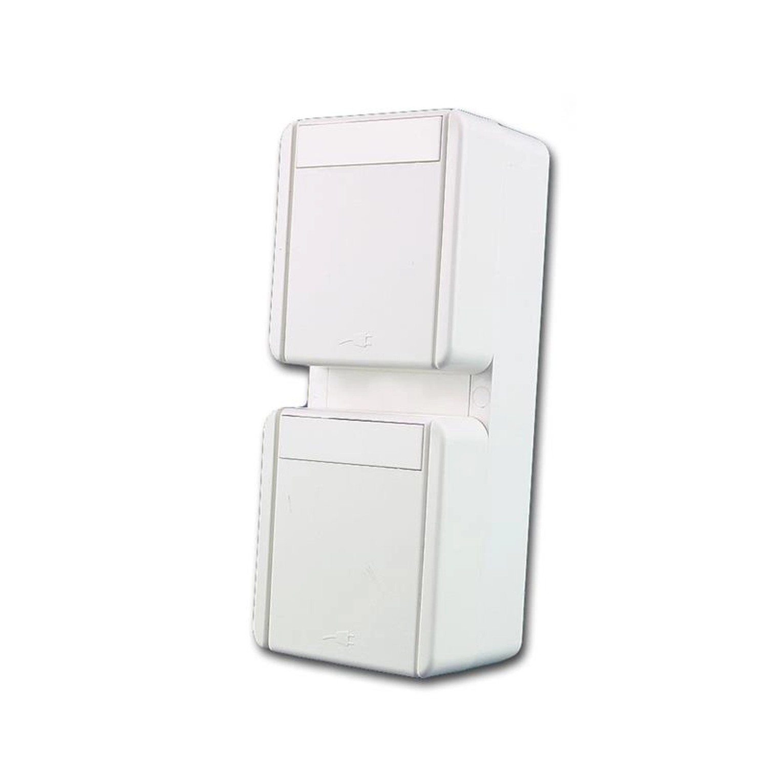 TEM Fontana Doppel Steckdose Vertikal Weiß 250V16A IP44 günstig online kaufen