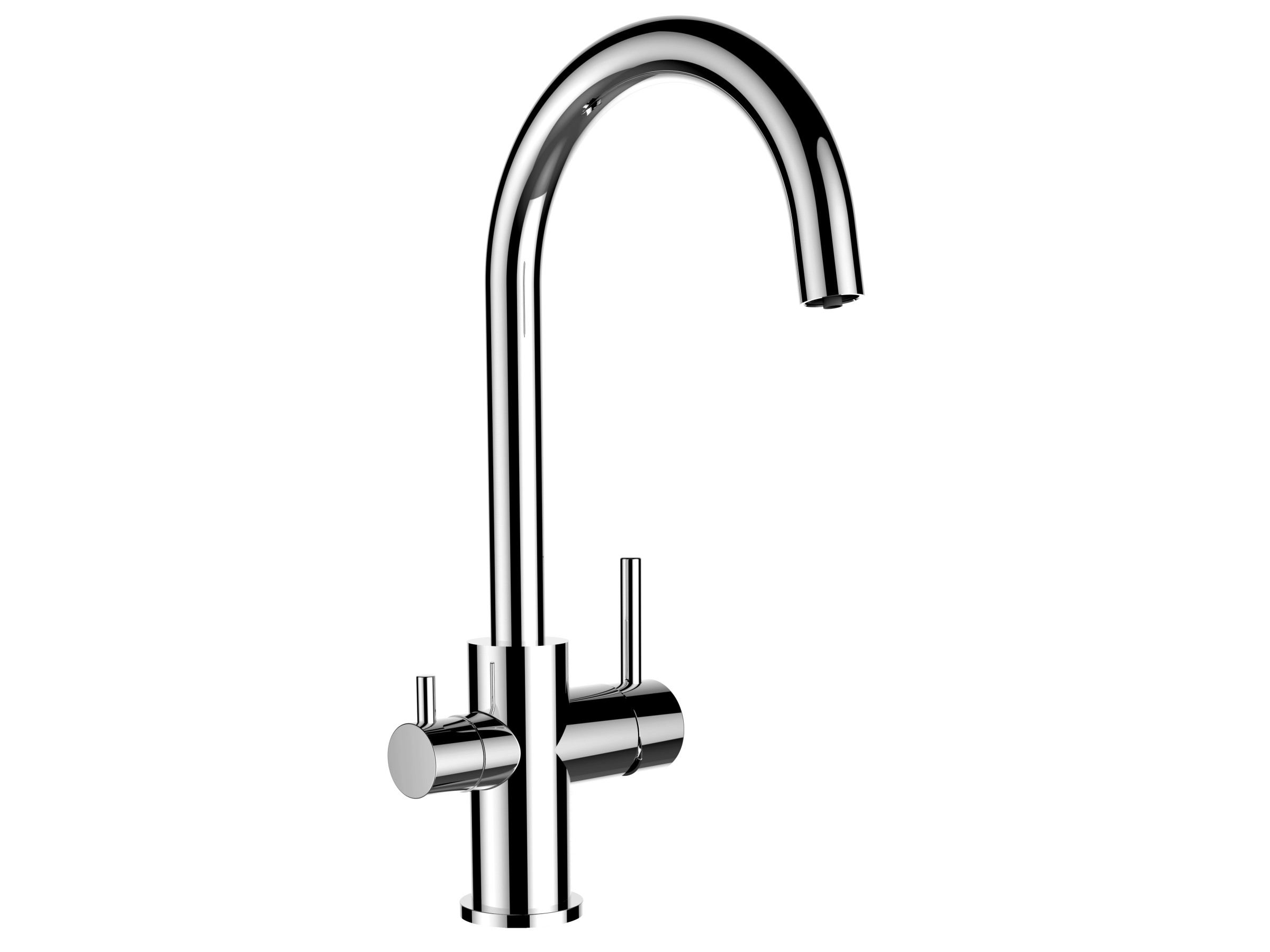 Deseegoal Ausziehbare Küchenarmatur Mit 3 Funktionen – Wasserfall-Design, 360° Drehbar, Schwarz, Für 1/3-Loch