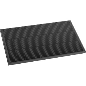 Schwarzes EcoFlow Solarpanel Starr, 2x100W, für Solaranlagen.