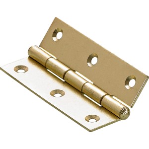 Hettich Scharnier (70x40mm) vermessingt für Möbel, Kisten und Modellbau.