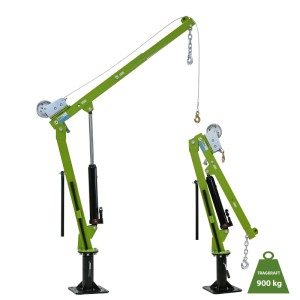 TRUTZHOLM Pickup Kran, Stahl, 900 kg Tragkraft, 360° drehbar mit Seilwinde.