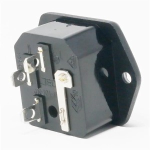 world-trading-net Kaltgeräte-Einbaustecker C14 mit Sicherungshalter