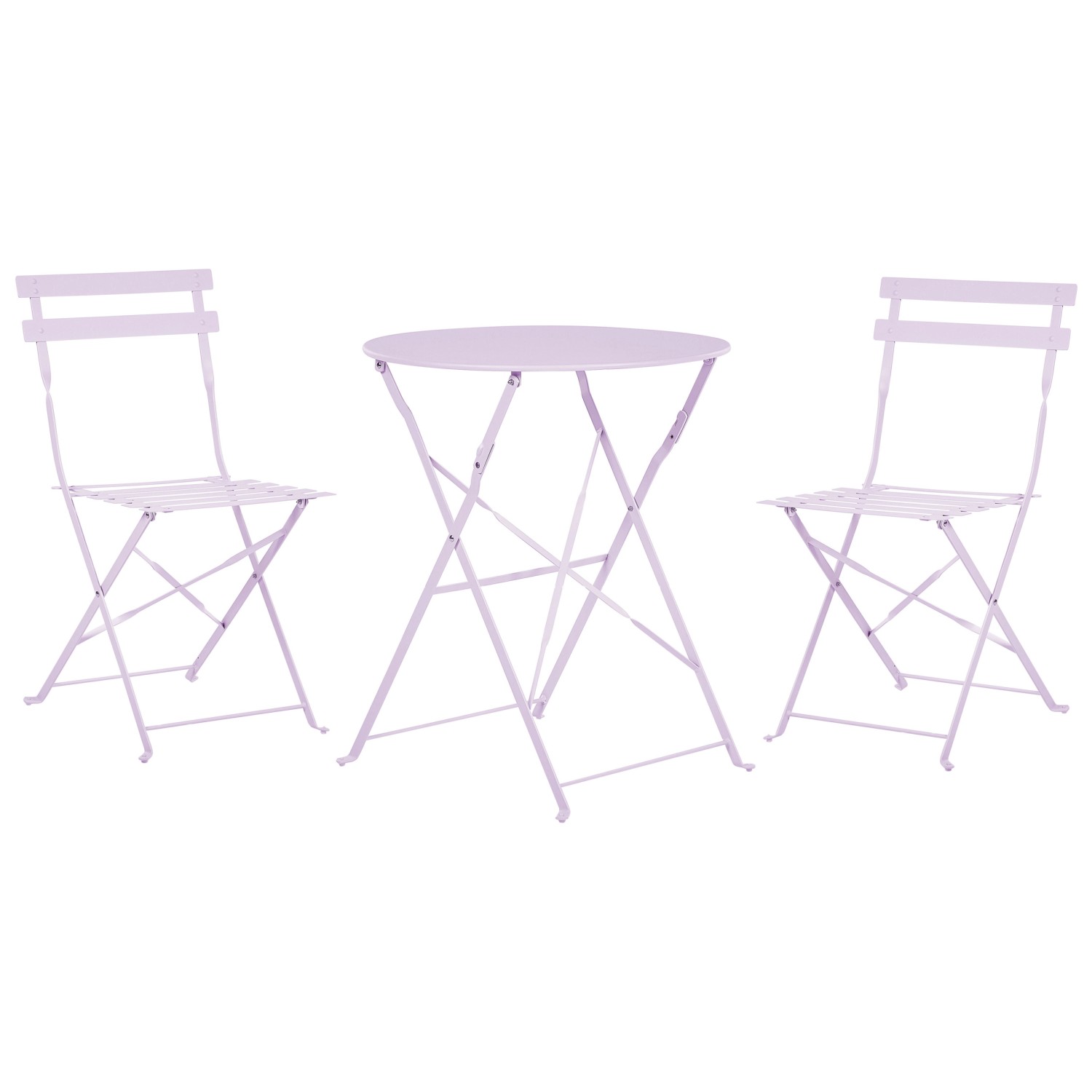 Beliani Bistro Set FIORI Violett 60x60x80