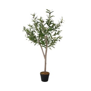 Lex Kunstpflanze Plastikpflanze Olivenbaum Kunstbaum mit Blumentopf 120 cm