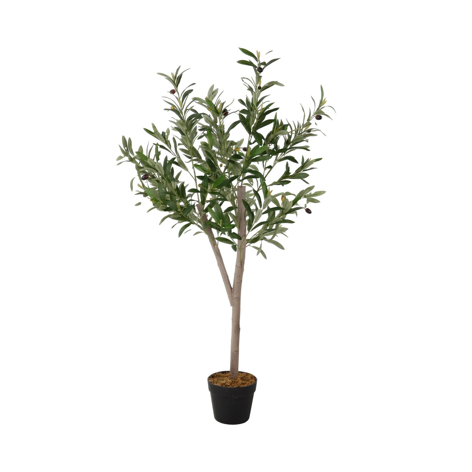 Lex Kunstpflanze Plastikpflanze Olivenbaum Kunstbaum mit Blumentopf 120 cm