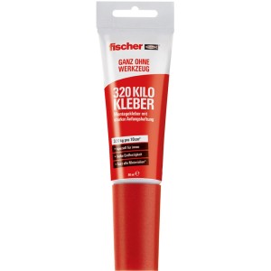 Tube Fischer 320 Kilo Kleber, Montagekleber für zuverlässigen Halt ohne Werkzeug.