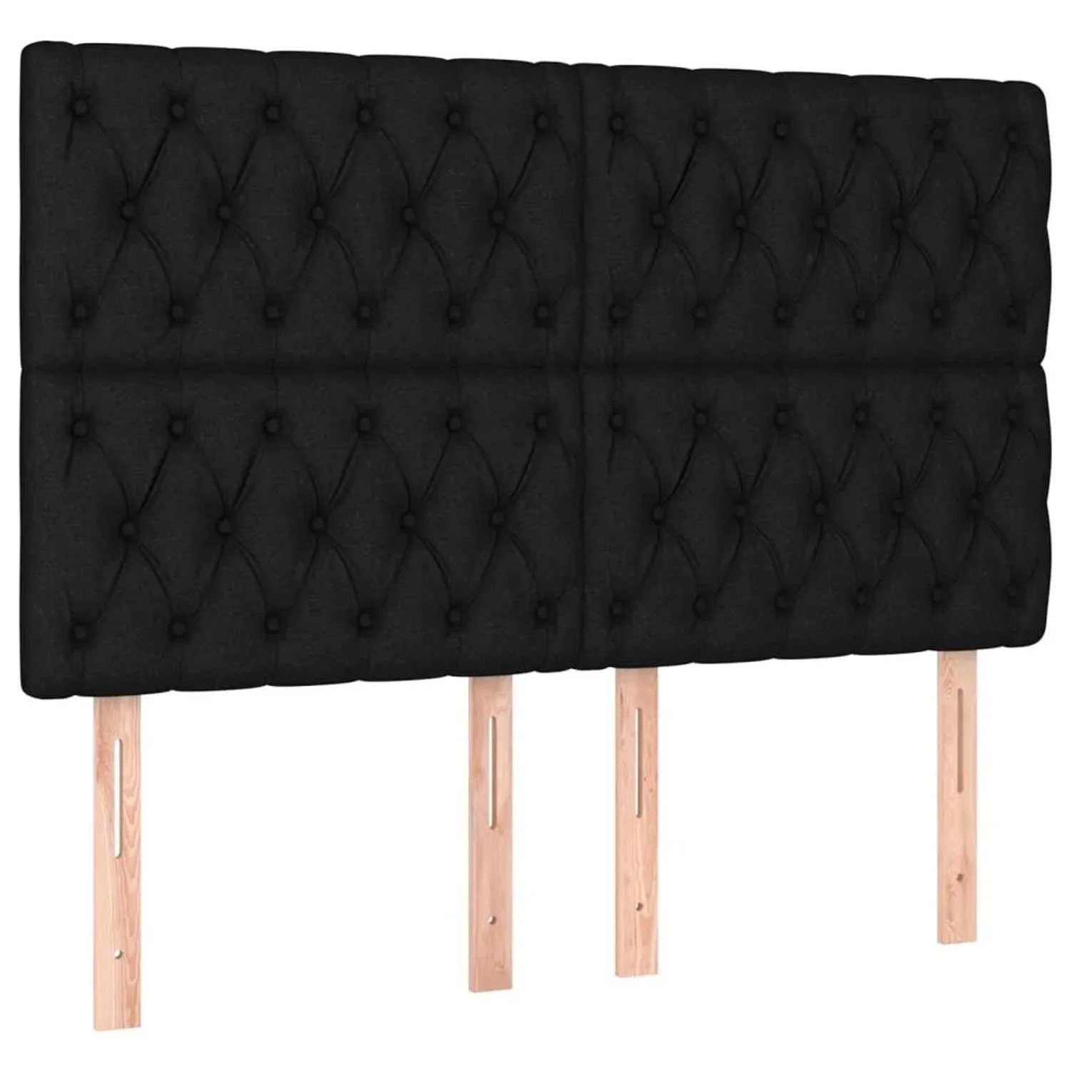 vidaXL Kopfteil Schwarz 160 x 7 x 118/128 cm Stoff 3116676