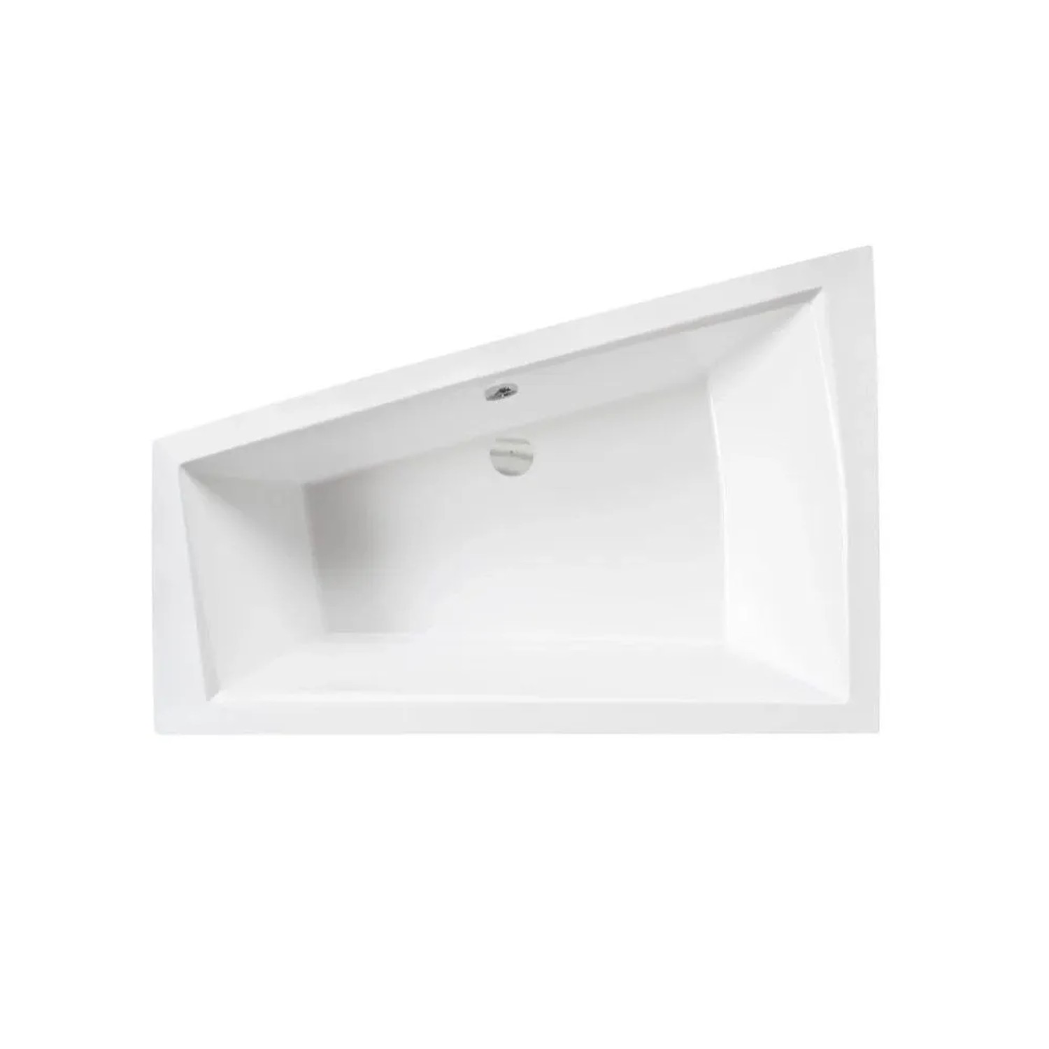 Bad Land Eckbadewanne 180x125 Links mit 1 KODI-Kopfstütze inkl. Ablauf & Füße