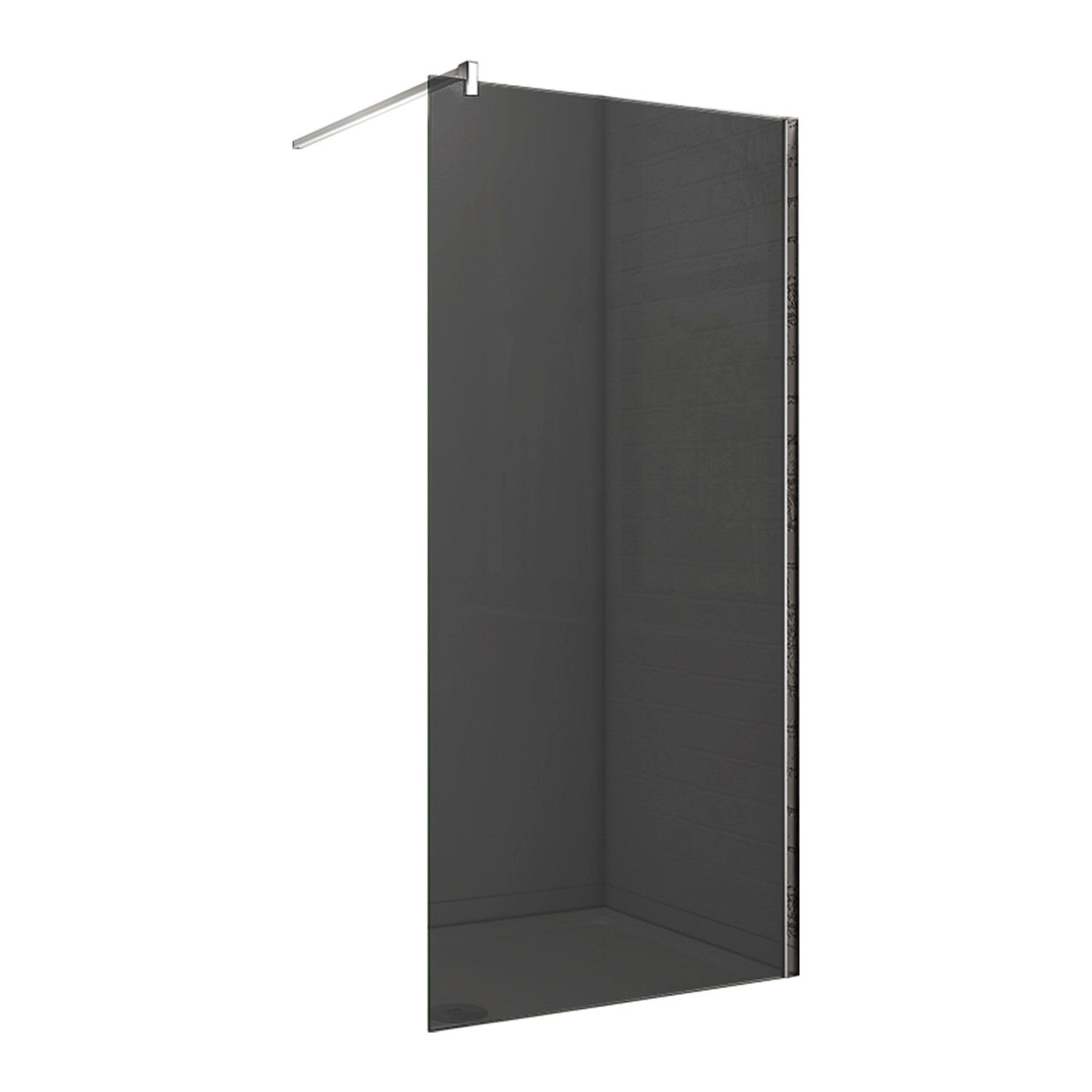 Duschparadies 80x200cm Duschwand mit Glasschutzfolie 8mm NANO-ESG Walk In D günstig online kaufen