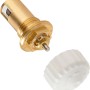 Thermostatoberteil für Heimeier Heizkörper 4324 mit Bauschutzkappe, goldenfarben.