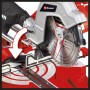 Einhell TC-SM 254 Zug-Kapp-Gehrungssäge mit Sägeblatt und rotem Gehäuse.