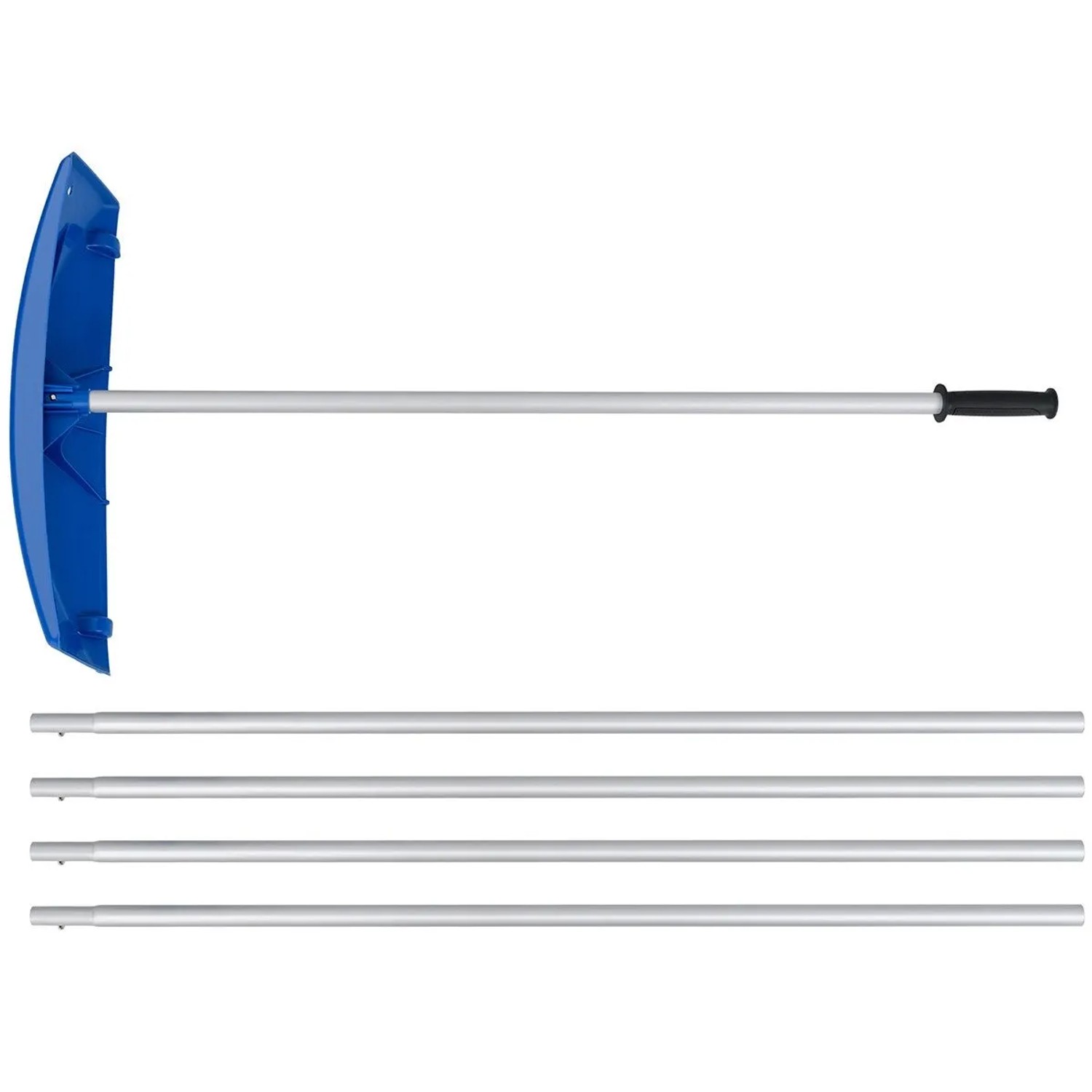 Costway Dachschneeräumer mit Rollen & Kunststoff Schneeschild 122-574 cm