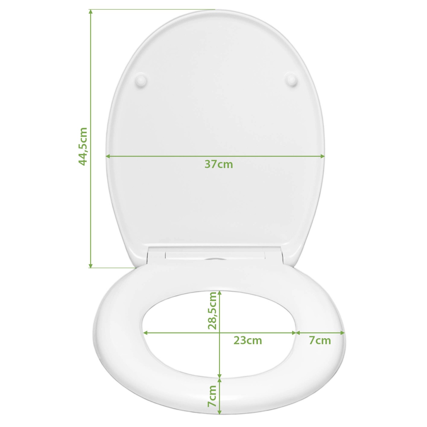 Weißer Banjado WC-Sitz mit Absenkautomatik und Bretterzaun Motiv, Duroplast.
