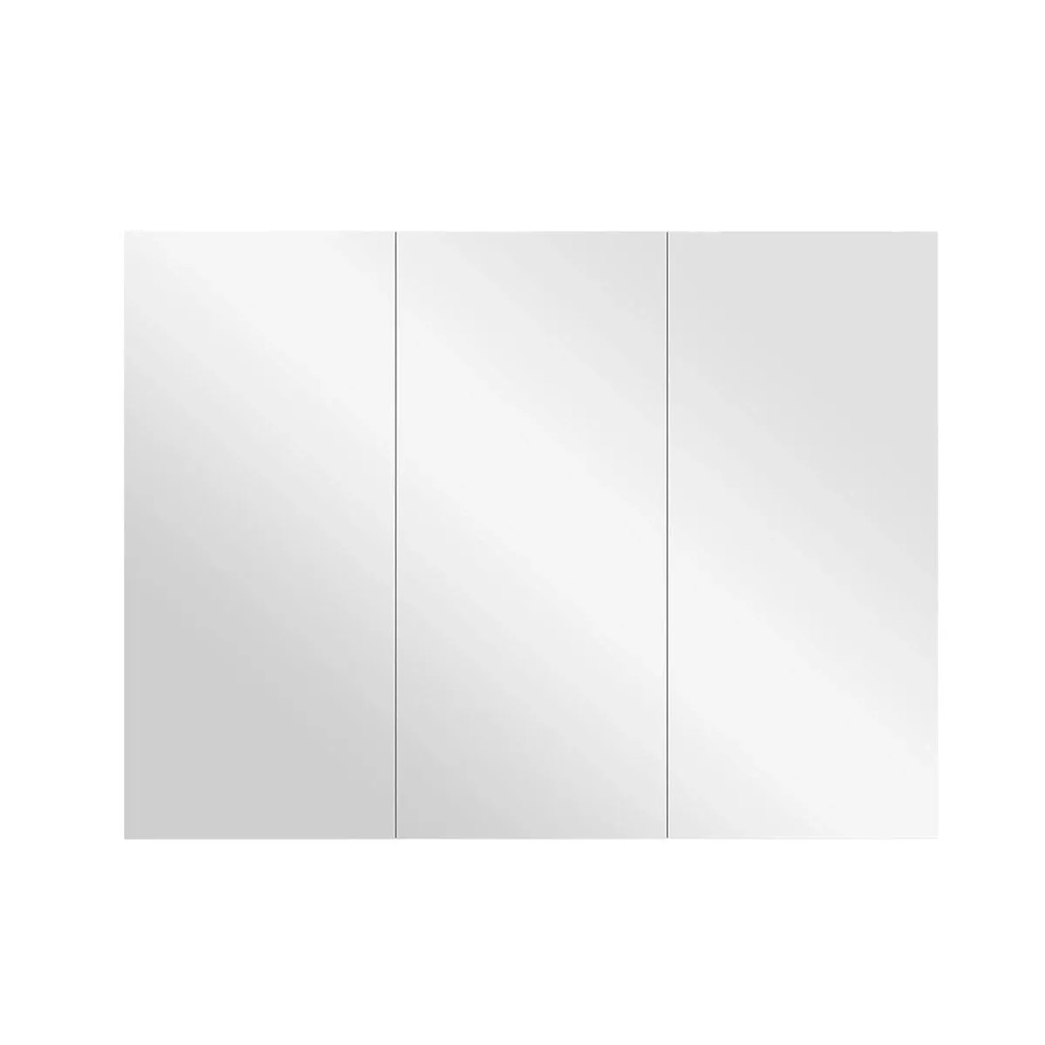 Costway Spiegelschrank Bad Wandschrank mit 3 Türen & 6 Fächern Badschrank