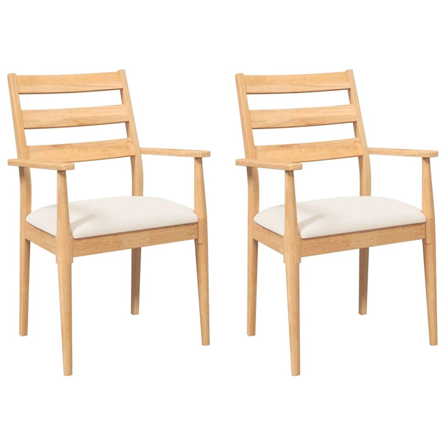 vidaXL Esszimmerstühle mit Kissen 2 Stk Massivholz Gummibaum 4102473 günstig online kaufen