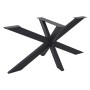 Schwarzes ML-Design Tischgestell Spider mit Kreuzgestell für Esstische.