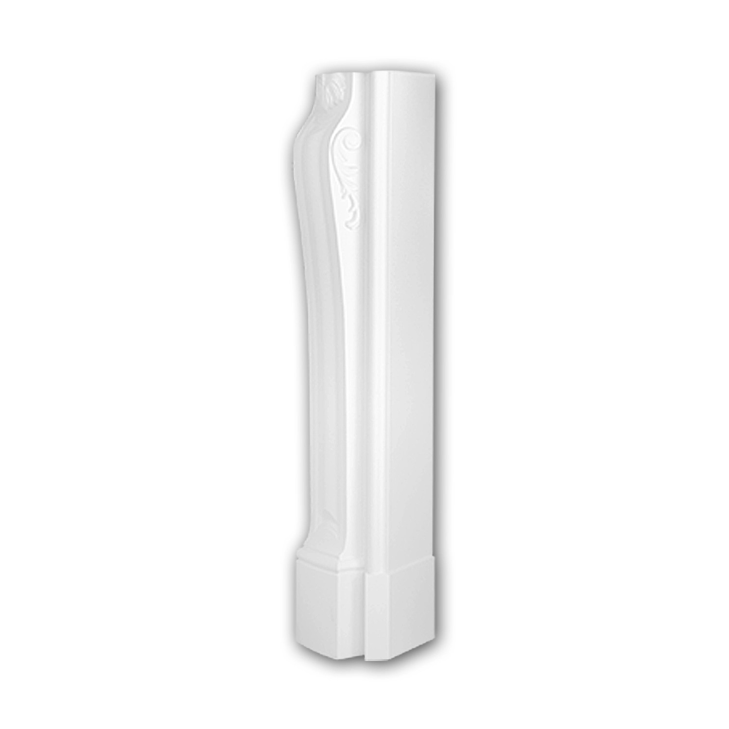 PROFHOME 164002 Zierelement dekoratives Element Stuckdekor aus Polyurethan 18,0 cm x 87,7 cm x 17,1 cm Weiß