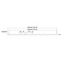 Schemazeichnung Weckman Trapezblech W20, 1500x1135x0,5 mm, Anthrazit, Detailansicht
