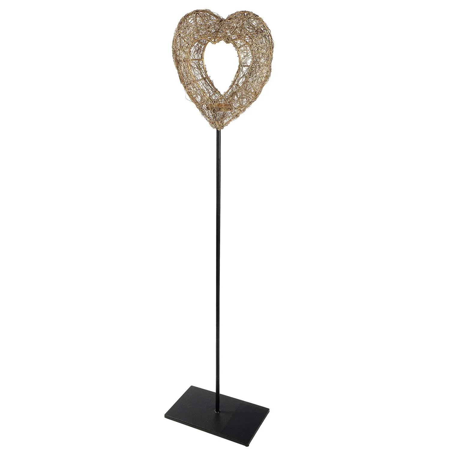 Gilde Teelichtleuchter Golden Heart Goldfarben 102 cm x 24 cm