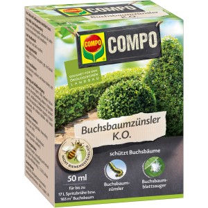 Compo Buchsbaumzünsler K.O. 50ml: Mittel zur Bekämpfung von Buchsbaumzünslern und saugenden Insekten.