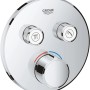 Grohe SmartControl Unterputzmischer, Chrom, rund, mit 2 Absperrventilen für Duscharmaturen.