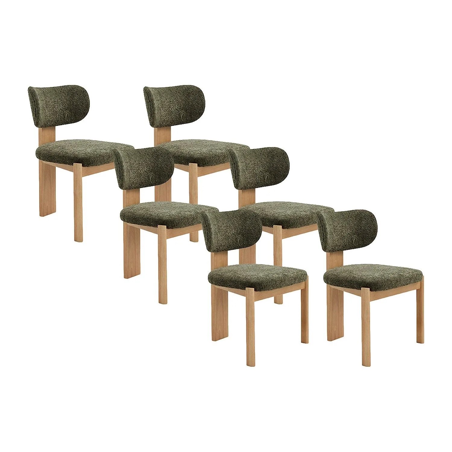 Vente-unique Stuhl Wilana Khaki 56 cm