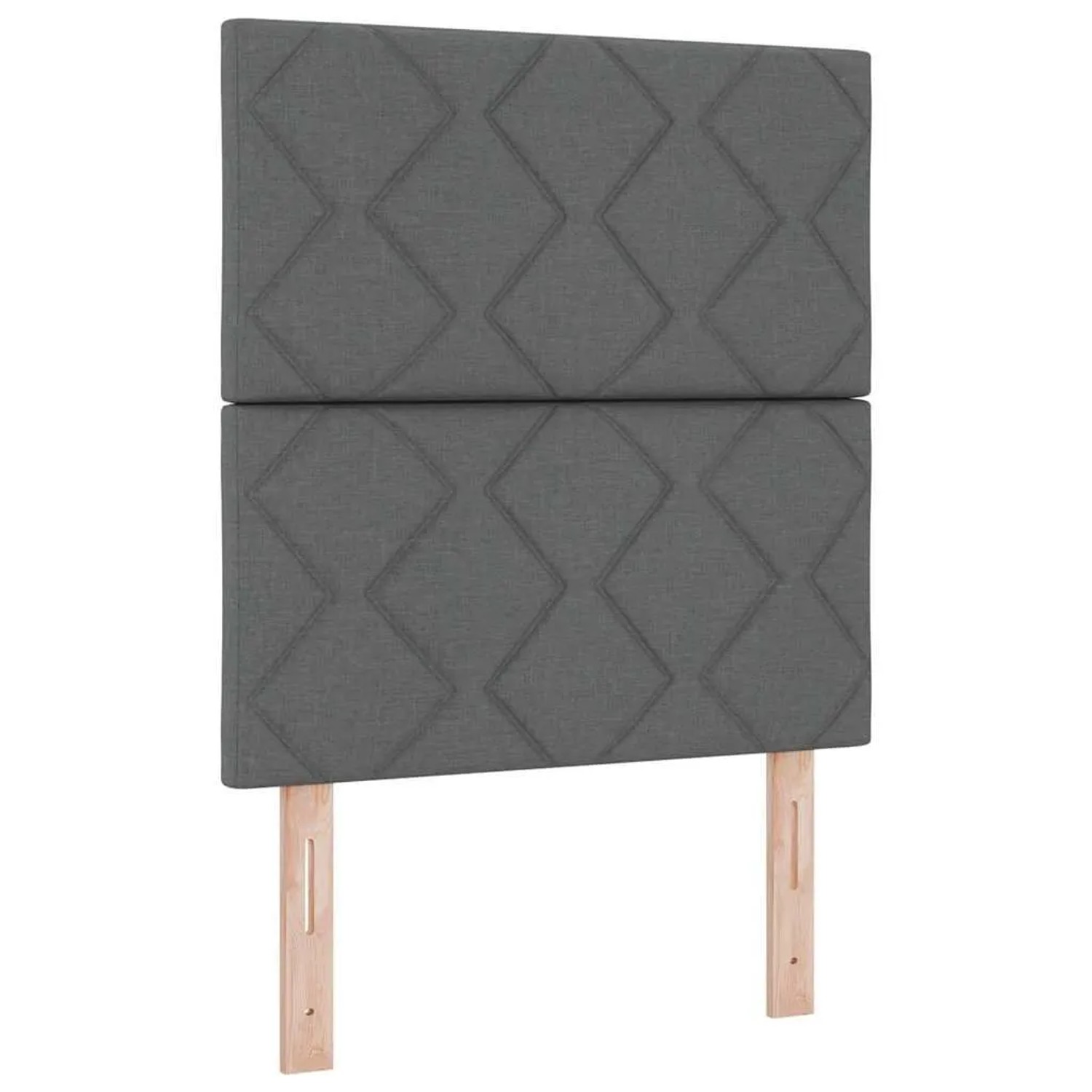 vidaXL Boxspringbett mit Matratze mit LED Dunkelgrau 80 x 200 cm Stoff 3342901