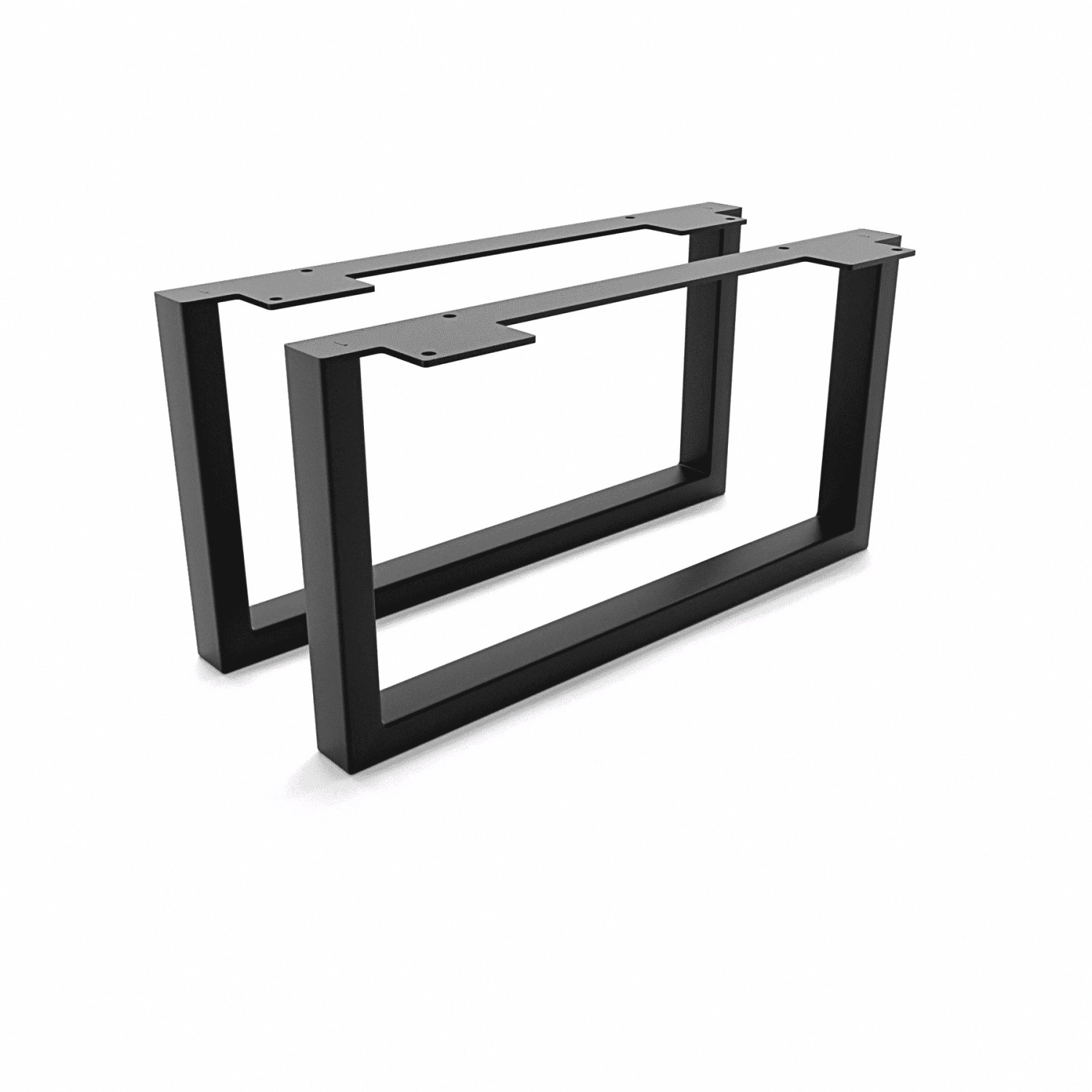 HEVVA Möbelfüße GRAZ 20 cm Hoch 40 cm Tief 2er Set Schwarz