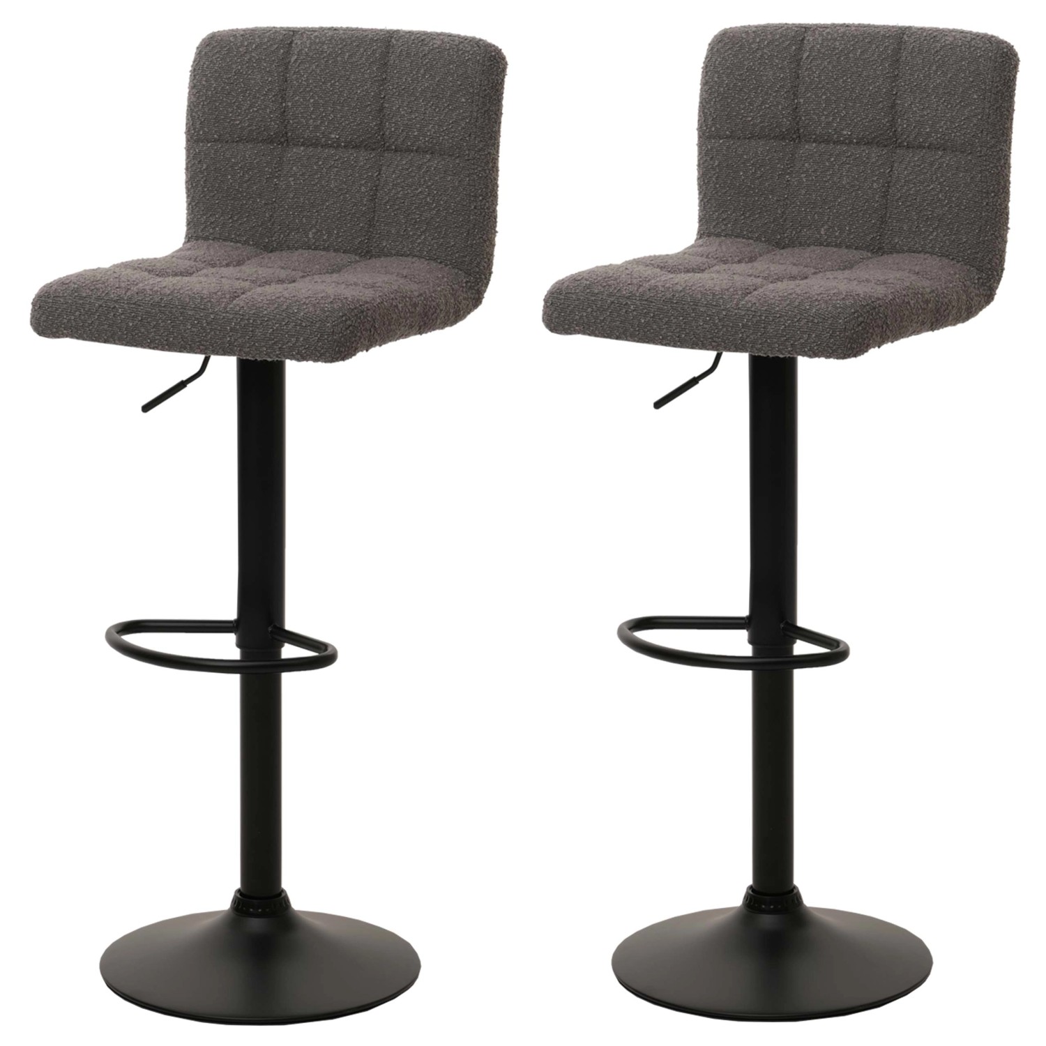 PROREGAL 2er-Set Barhocker Gepolstert Mit Lehne Sitzhöhe 63-83cm Höhenverst günstig online kaufen