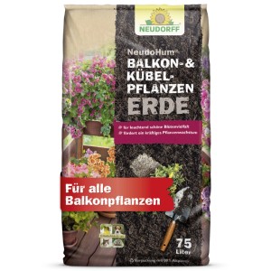 Neudorff Balkon- & Kübelpflanzen Erde NeudoHum, 75L Sack, torffrei für gesundes Wachstum und farbenfrohe Blüten.