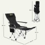 Outsunny Campingstuhl Metall Oxfordstoff Schwarz 82L x 100B x 88H cm_3