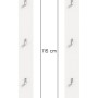 Inn.Furn Garderobenpaneel Set SystemX, weiß, 2 Paneele mit je 3 Haken, 115 cm hoch.