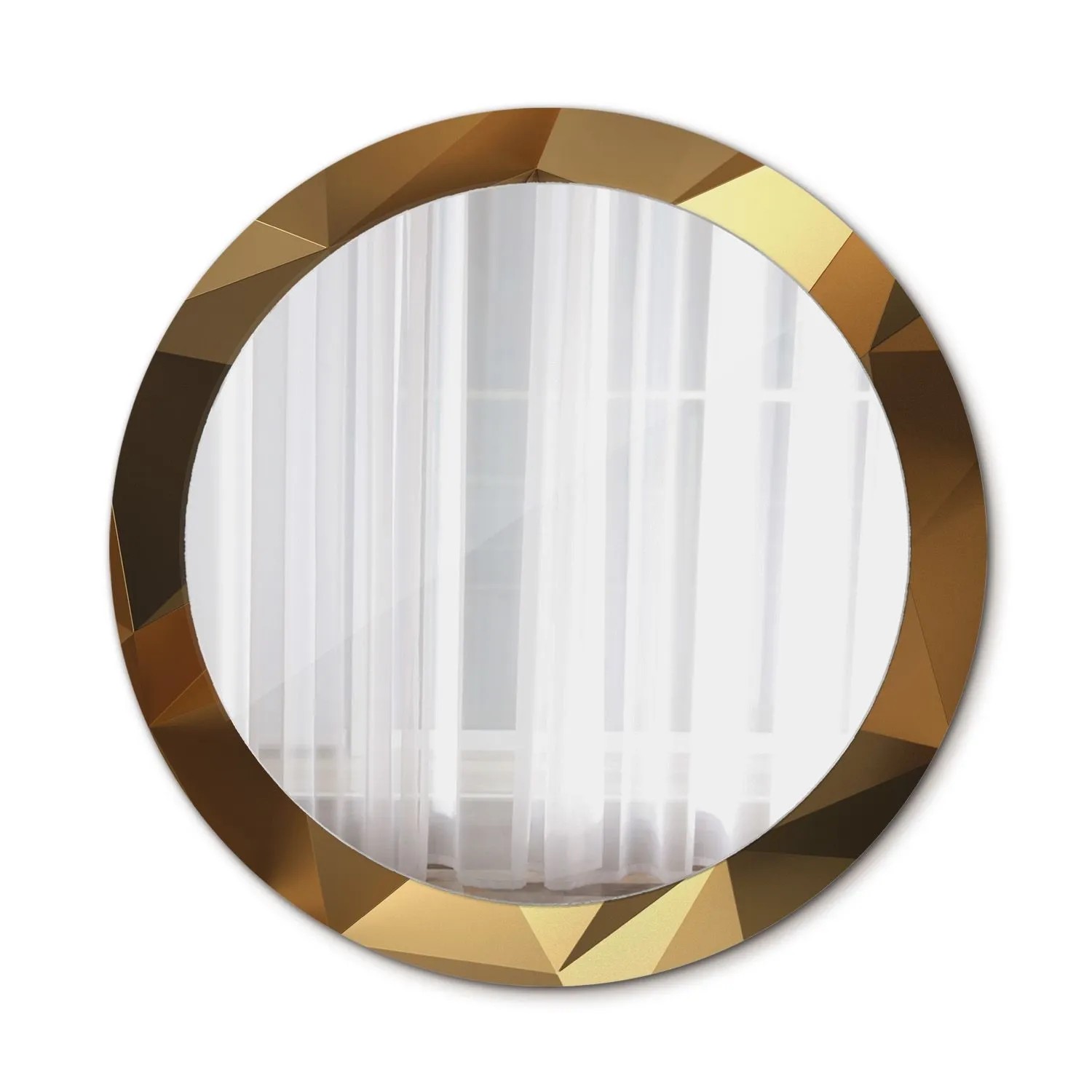 Tulup Spiegel mit Aufdruck Geometrisches Muster 90x90 cm Runder Spiegel mit günstig online kaufen
