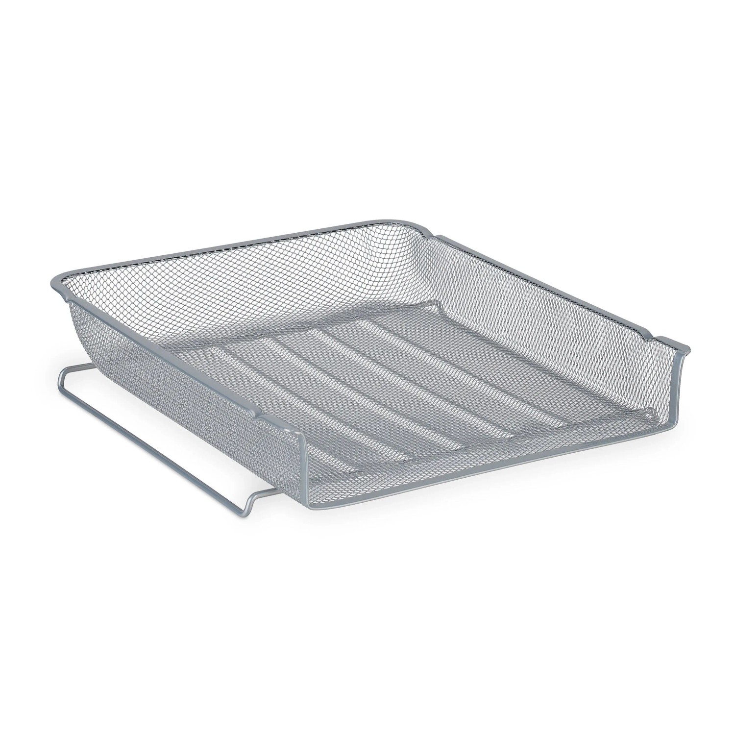 Relaxdays Dokumentenablage Stahl Silber Stapelbar 6,5 cm x 28,5 cm x 34 cm 350 g