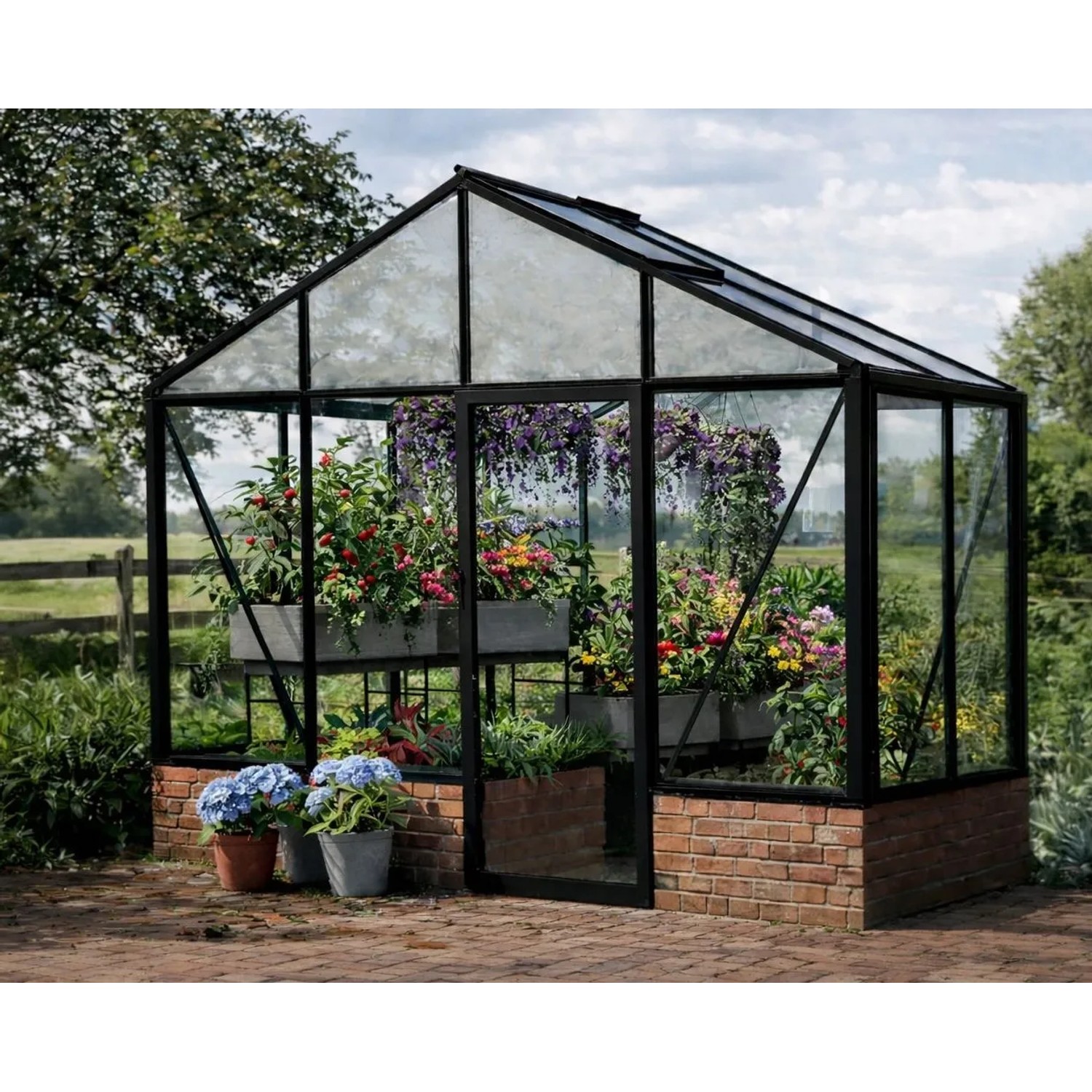 Bloomcabin Premium-Qualität Gewächshaus für die Wandbasis GHWM8