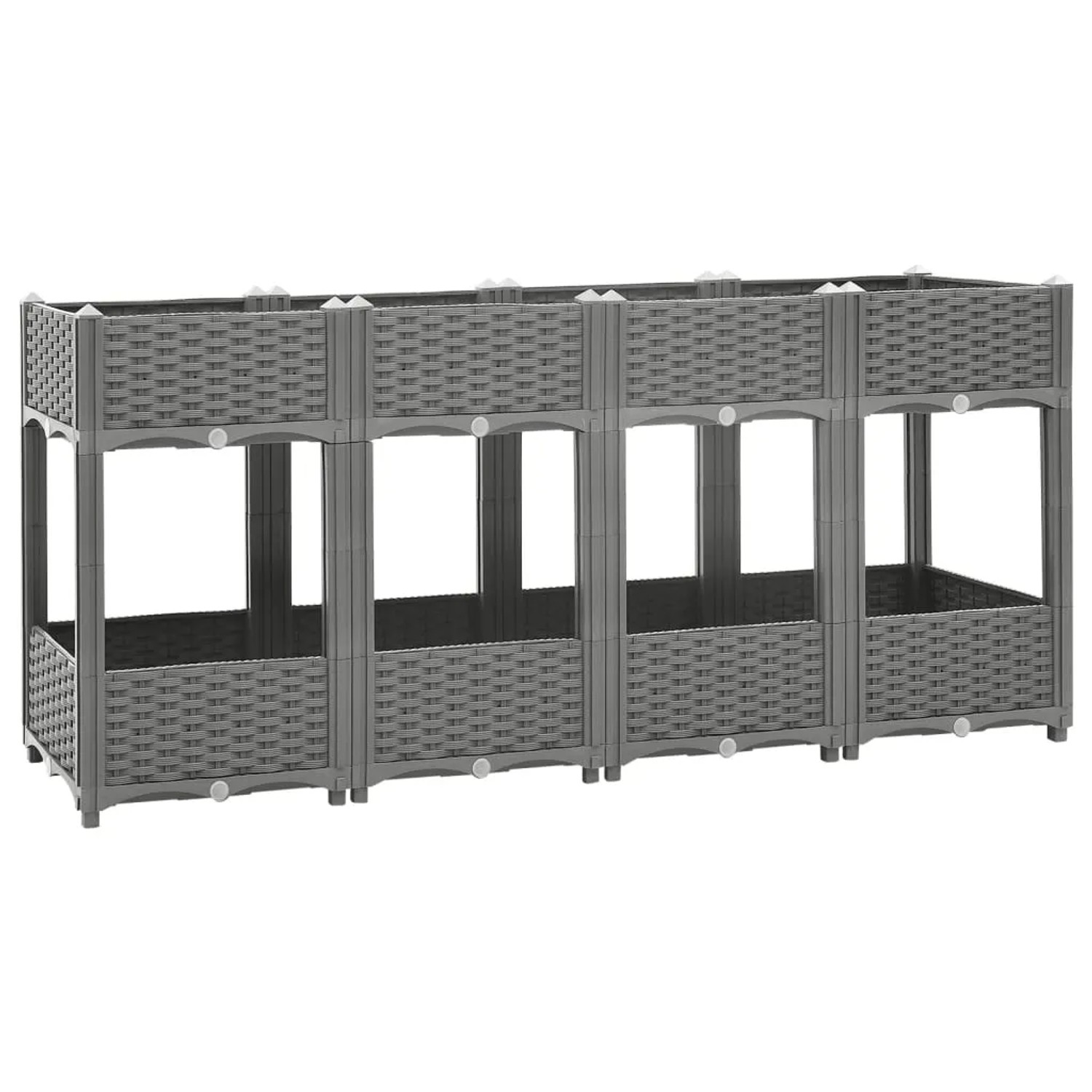 furnicato Hochbeet 160x40x71 cm Polypropylen