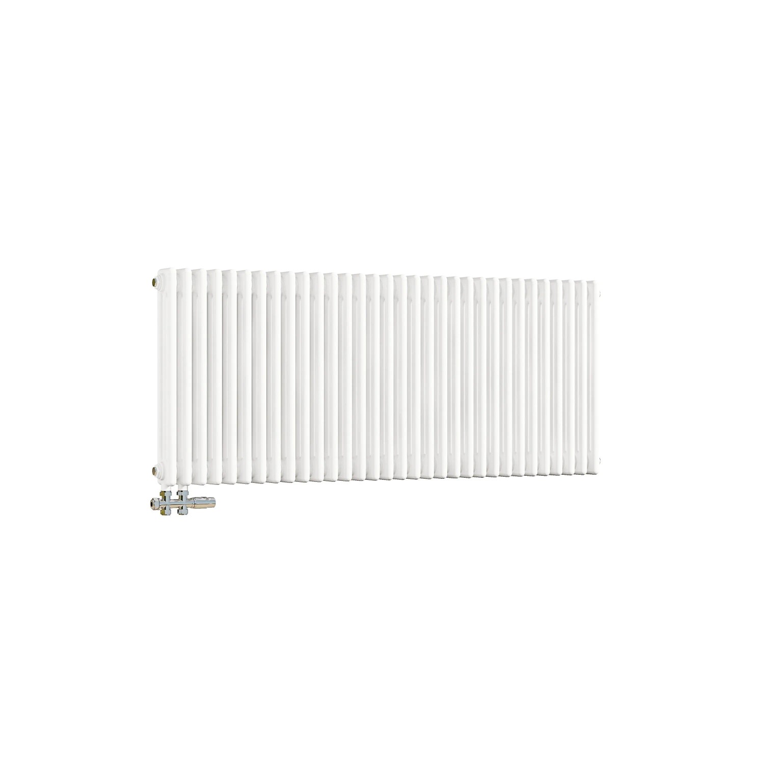 Duschparadies 600x1460mm Traditioneller Heizkörper für Warmwasserbetrieb Weiß 2177W 3Säulen