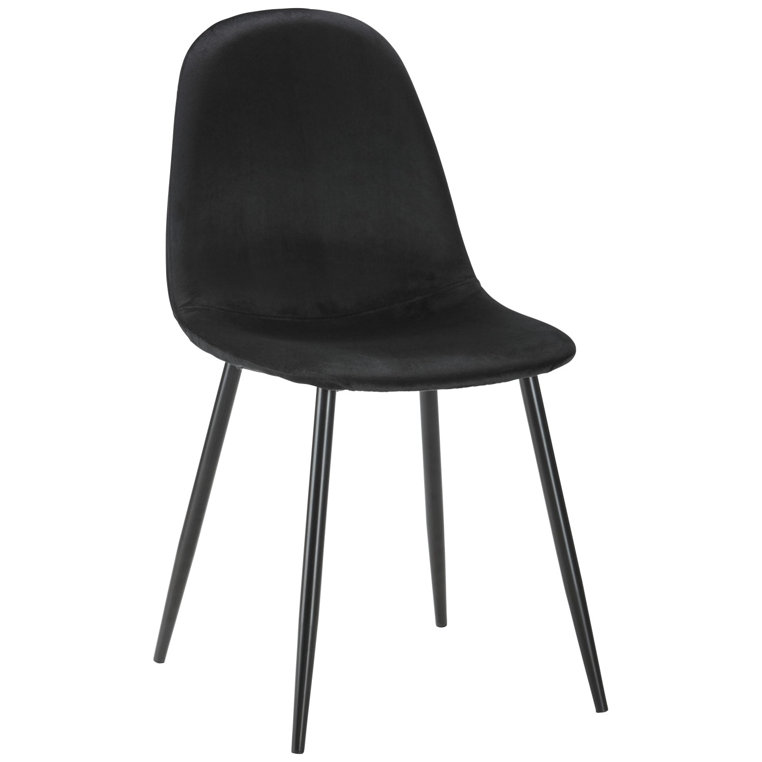 Bessagi Home Stuhl Lio Schwarz Samt Gepolstert