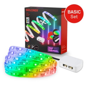Briloner LED Band Pimp your Panel Starter-Set mit Fernbedienung, RGB+W, 2,6m. Zubehör für Paneele.