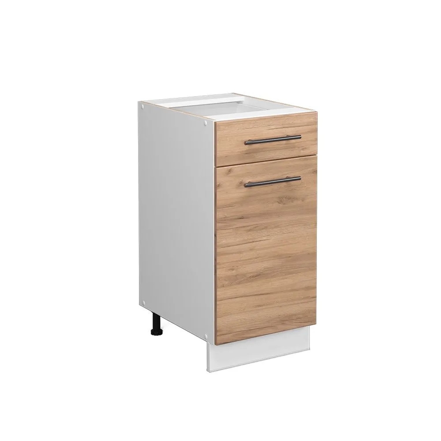 Vicco Küchenunterschrank Fame-Line Goldkraft Eiche Weiß 40 cm ohne Arbeitsplatte