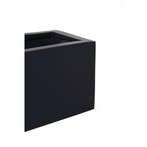 Anthrazitfarbener Vivanno Pflanzkasten Flobo, 60x17x15 cm, aus Fiberglas.